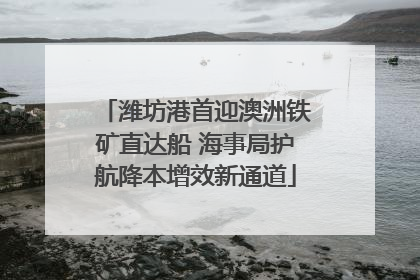 潍坊港首迎澳洲铁矿直达船 海事局护航降本增效新通道