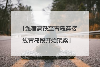 潍宿高铁至青岛连接线青岛段开始架梁