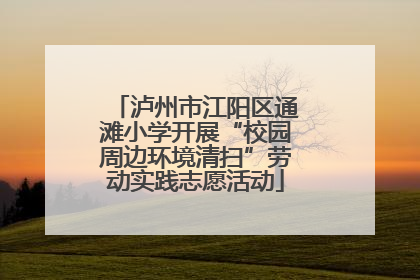 泸州市江阳区通滩小学开展“校园周边环境清扫”劳动实践志愿活动