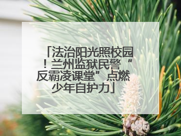 法治阳光照校园！兰州监狱民警“反霸凌课堂”点燃少年自护力