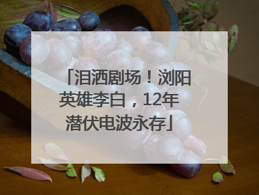 泪洒剧场！浏阳英雄李白，12年潜伏电波永存