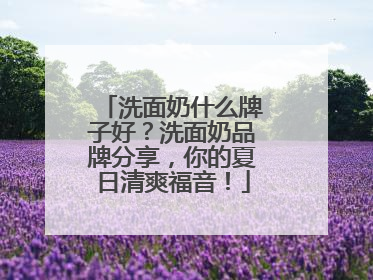 洗面奶什么牌子好？洗面奶品牌分享，你的夏日清爽福音！