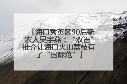 海口秀英区90后新农人吴宇燕：“双语”推介让海口火山荔枝有了“国际范”