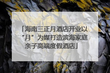 海南三正月酒店开业以“月”为媒打造滨海家庭亲子高端度假酒店
