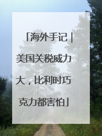 海外手记｜美国关税威力大，比利时巧克力都害怕