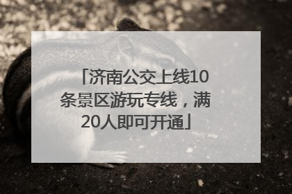 济南公交上线10条景区游玩专线，满20人即可开通