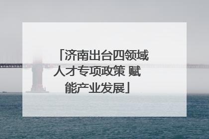济南出台四领域人才专项政策 赋能产业发展