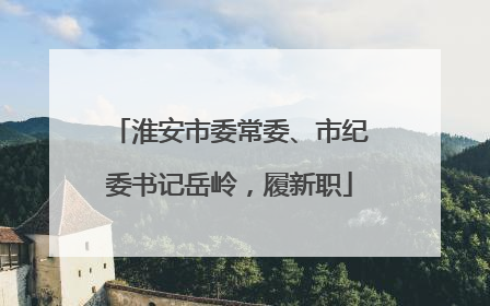 淮安市委常委、市纪委书记岳岭，履新职