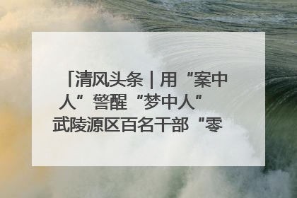 清风头条｜用“案中人”警醒“梦中人” 武陵源区百名干部“零距离”接受警示教育