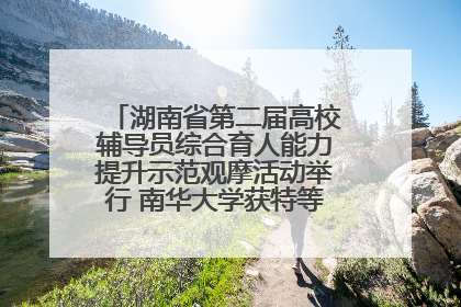 湖南省第二届高校辅导员综合育人能力提升示范观摩活动举行 南华大学获特等奖和一等奖