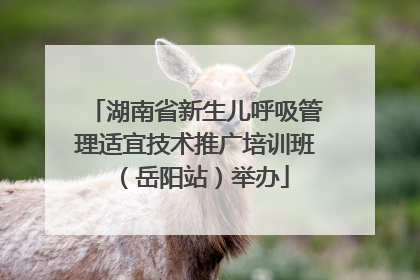 湖南省新生儿呼吸管理适宜技术推广培训班（岳阳站）举办