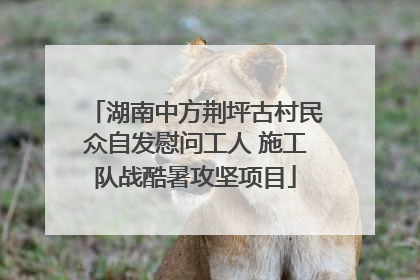 湖南中方荆坪古村民众自发慰问工人 施工队战酷暑攻坚项目
