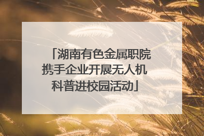 湖南有色金属职院携手企业开展无人机科普进校园活动