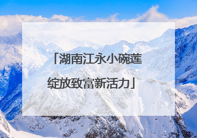 湖南江永小碗莲绽放致富新活力