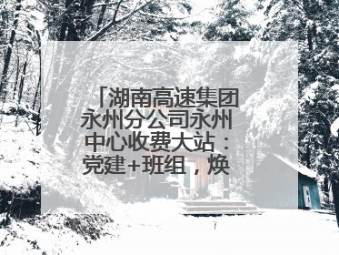 湖南高速集团永州分公司永州中心收费大站：党建+班组，焕发内在活力
