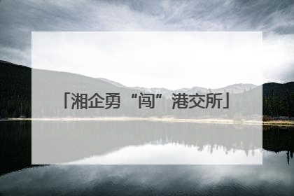 湘企勇“闯”港交所