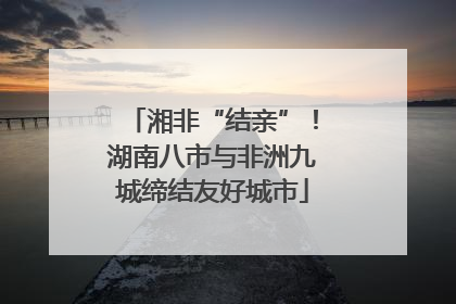 湘非“结亲”！湖南八市与非洲九城缔结友好城市