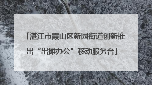 湛江市霞山区新园街道创新推出“出摊办公”移动服务台