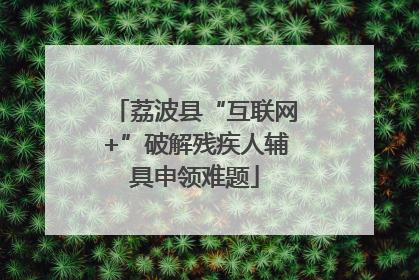 荔波县“互联网+”破解残疾人辅具申领难题