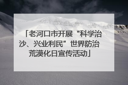 老河口市开展“科学治沙、兴业利民”世界防治荒漠化日宣传活动
