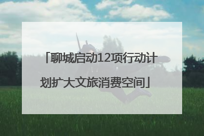 聊城启动12项行动计划扩大文旅消费空间