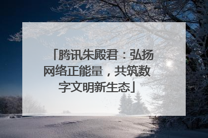 腾讯朱殿君：弘扬网络正能量，共筑数字文明新生态