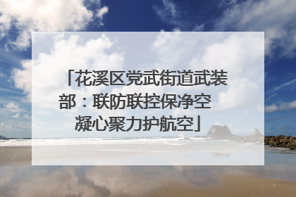 花溪区党武街道武装部：联防联控保净空 凝心聚力护航空