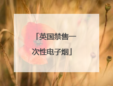 英国禁售一次性电子烟