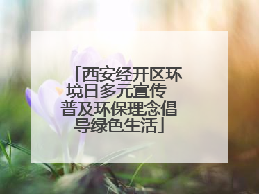 西安经开区环境日多元宣传 普及环保理念倡导绿色生活