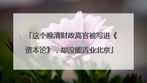 这个晚清财政高官被写进《资本论》，却没能置业北京