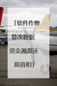 软件作弊篡改数据 资金溯源还原真相