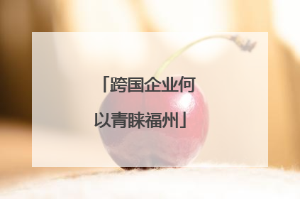 跨国企业何以青睐福州