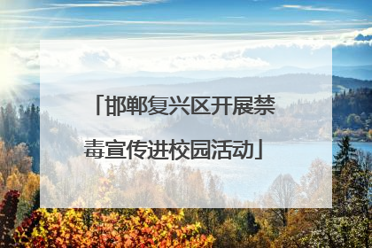 邯郸复兴区开展禁毒宣传进校园活动