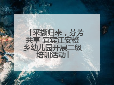 采撷归来，芬芳共享 宜宾江安橙乡幼儿园开展二级培训活动