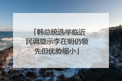 韩总统选举临近 民调显示李在明仍领先但优势缩小