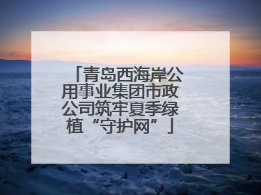青岛西海岸公用事业集团市政公司筑牢夏季绿植“守护网”