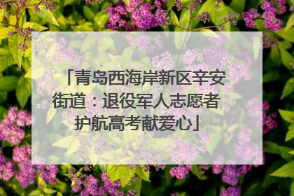 青岛西海岸新区辛安街道：退役军人志愿者护航高考献爱心
