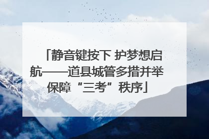 静音键按下 护梦想启航——道县城管多措并举保障“三考”秩序