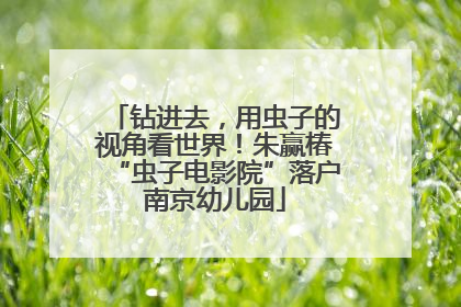 钻进去，用虫子的视角看世界！朱赢椿“虫子电影院”落户南京幼儿园
