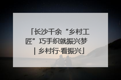 长沙千余“乡村工匠”巧手织就振兴梦｜乡村行·看振兴