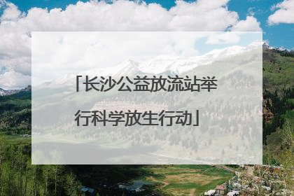 长沙公益放流站举行科学放生行动