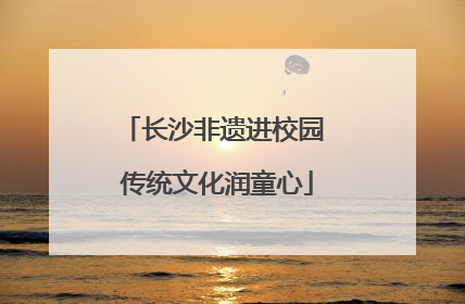 长沙非遗进校园 传统文化润童心