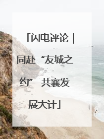 闪电评论｜同赴“友城之约” 共襄发展大计