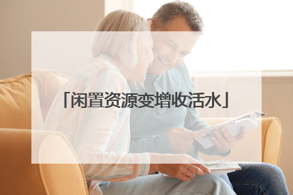 闲置资源变增收活水