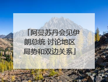 阿曼苏丹会见伊朗总统 讨论地区局势和双边关系