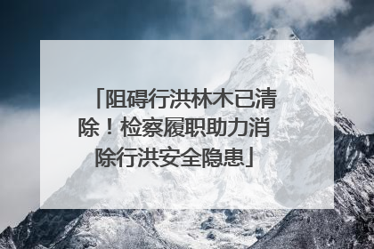 阻碍行洪林木已清除！检察履职助力消除行洪安全隐患