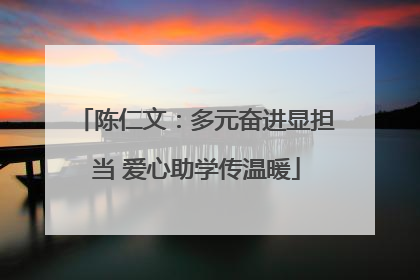 陈仁文：多元奋进显担当 爱心助学传温暖