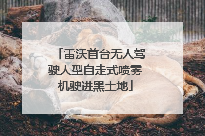 雷沃首台无人驾驶大型自走式喷雾机驶进黑土地