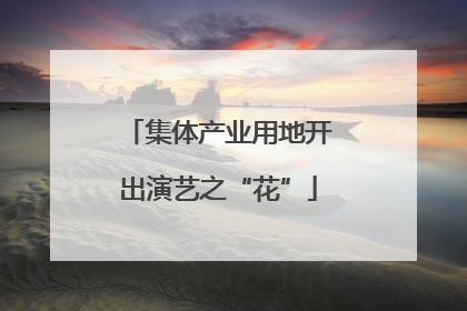 集体产业用地开出演艺之“花”