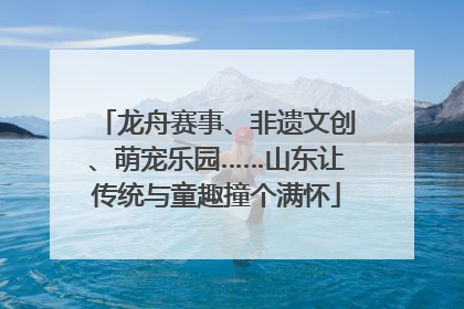 龙舟赛事、非遗文创、萌宠乐园……山东让传统与童趣撞个满怀